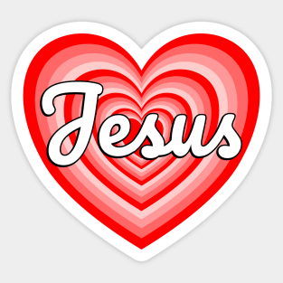 I Love Jesus Heart Sticker